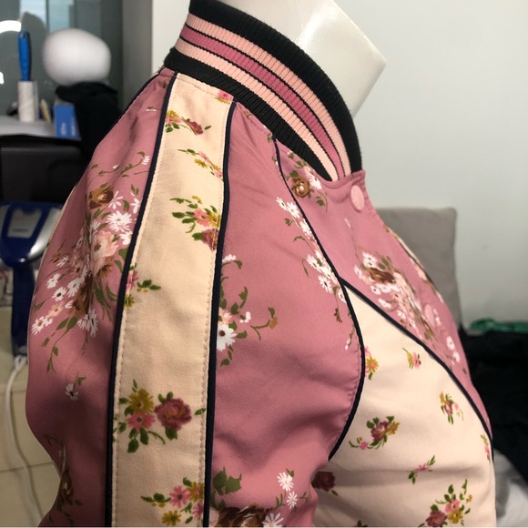 Coach Reversible Satin Varsity Style Bomber Jacket - Picture 15 of 16